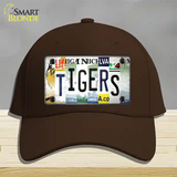 Tigers Strip Art Novelty License Plate Hat Tag Cotton / Dark Brown