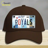 Royals Strip Art Novelty License Plate Hat Tag Cotton / Dark Brown