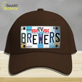 Brewers Strip Art Novelty License Plate Hat Tag Cotton / Dark Brown