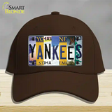 Yankees Strip Art Novelty License Plate Hat Tag Cotton / Dark Brown