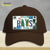 Rays Strip Art Novelty License Plate Hat Tag Cotton / Dark Brown