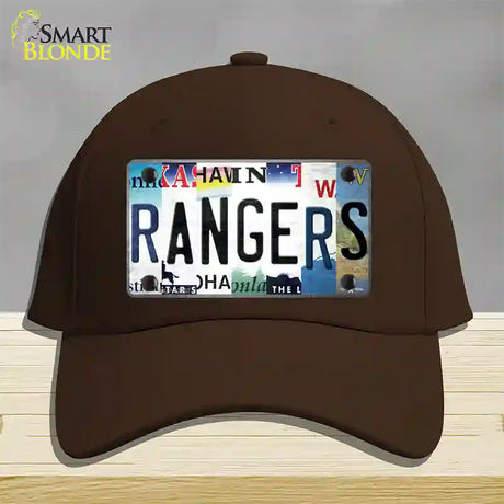 Rangers Strip Art Novelty License Plate Hat Tag Cotton / Dark Brown