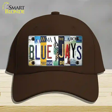 Blue Jays Strip Art Novelty License Plate Hat Tag Cotton / Dark Brown