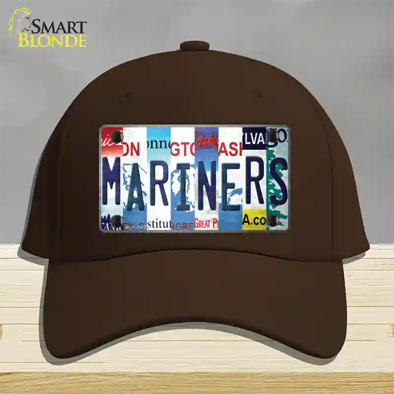 Mariners Strip Art Novelty License Plate Hat Tag Cotton / Dark Brown