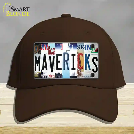 Mavericks Strip Art Novelty License Plate Hat Tag Cotton / Dark Brown