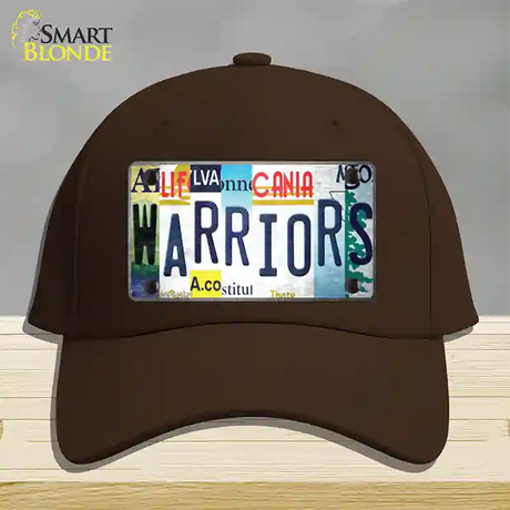 Warriors Strip Art Novelty License Plate Hat Tag Cotton / Dark Brown