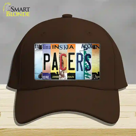 Pacers Strip Art Novelty License Plate Hat Tag Cotton / Dark Brown