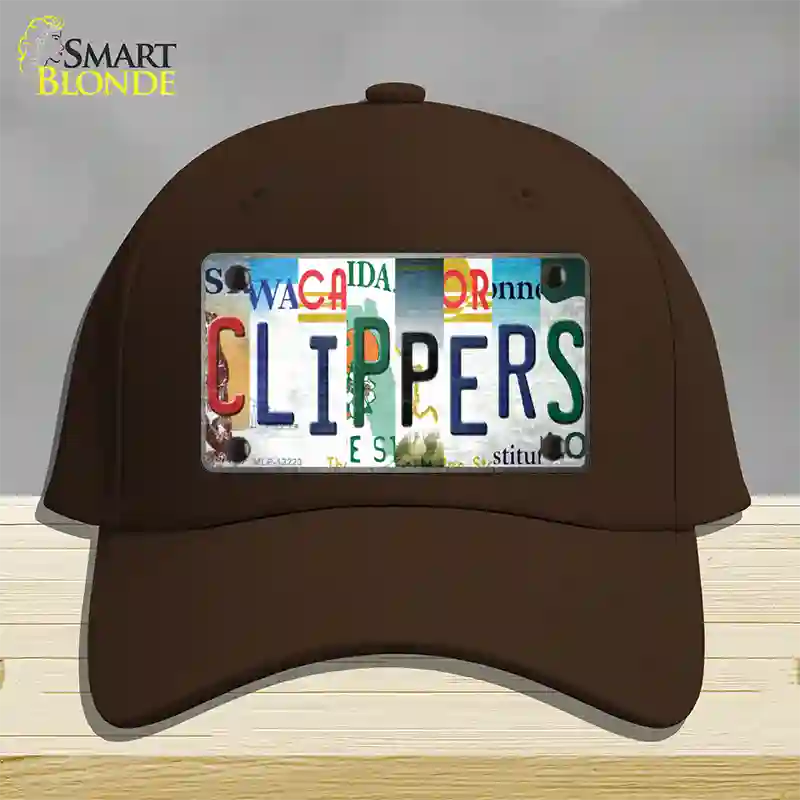 Clippers Strip Art Novelty License Plate Hat Tag Cotton / Dark Brown