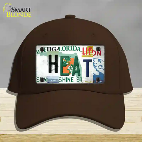 Heat Strip Art Novelty License Plate Hat Tag Cotton / Dark Brown