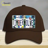 Timberwolves Strip Art Novelty License Plate Hat Tag Cotton / Dark Brown