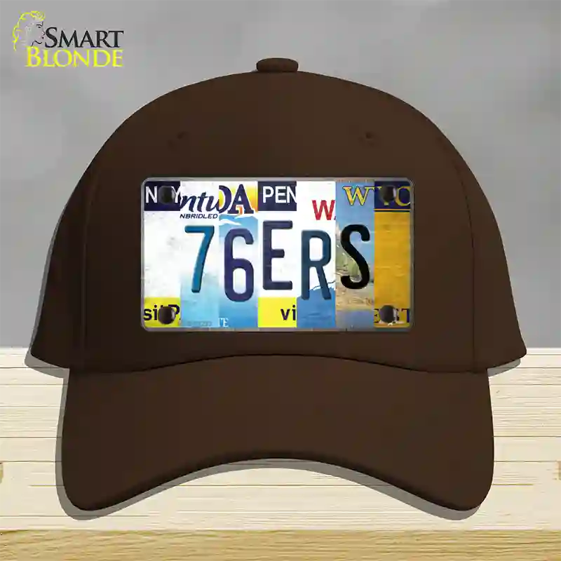 76ers Strip Art Novelty License Plate Hat Tag Cotton / Dark Brown