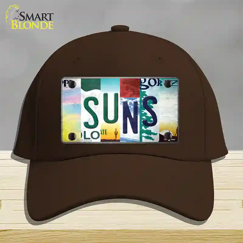 Suns Strip Art Novelty License Plate Hat Tag Cotton / Dark Brown