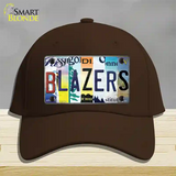 Blazers Strip Art Novelty License Plate Hat Tag Cotton / Dark Brown