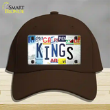 Kings Strip Art Novelty License Plate Hat Tag Cotton / Dark Brown