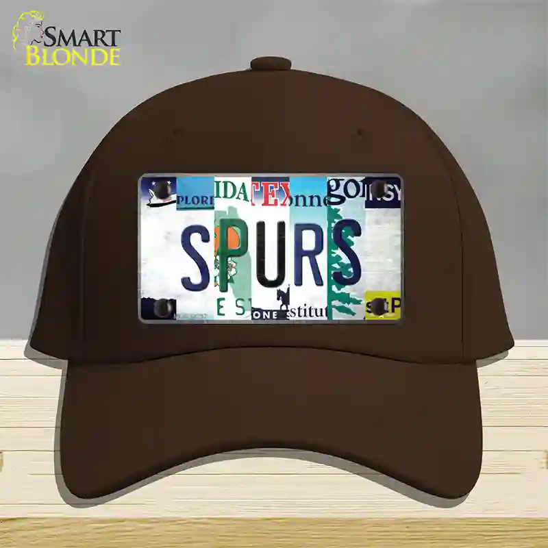 Spurs Strip Art Novelty License Plate Hat Tag Cotton / Dark Brown