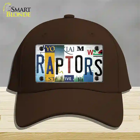 Raptors Strip Art Novelty License Plate Hat Tag Cotton / Dark Brown