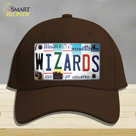 Wizards Strip Art Novelty License Plate Hat Tag Cotton / Dark Brown