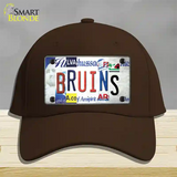 Bruins Strip Art Novelty License Plate Hat Tag Cotton / Dark Brown