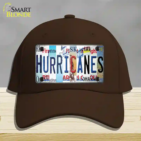 Hurricanes Strip Art Novelty License Plate Hat Tag Cotton / Dark Brown