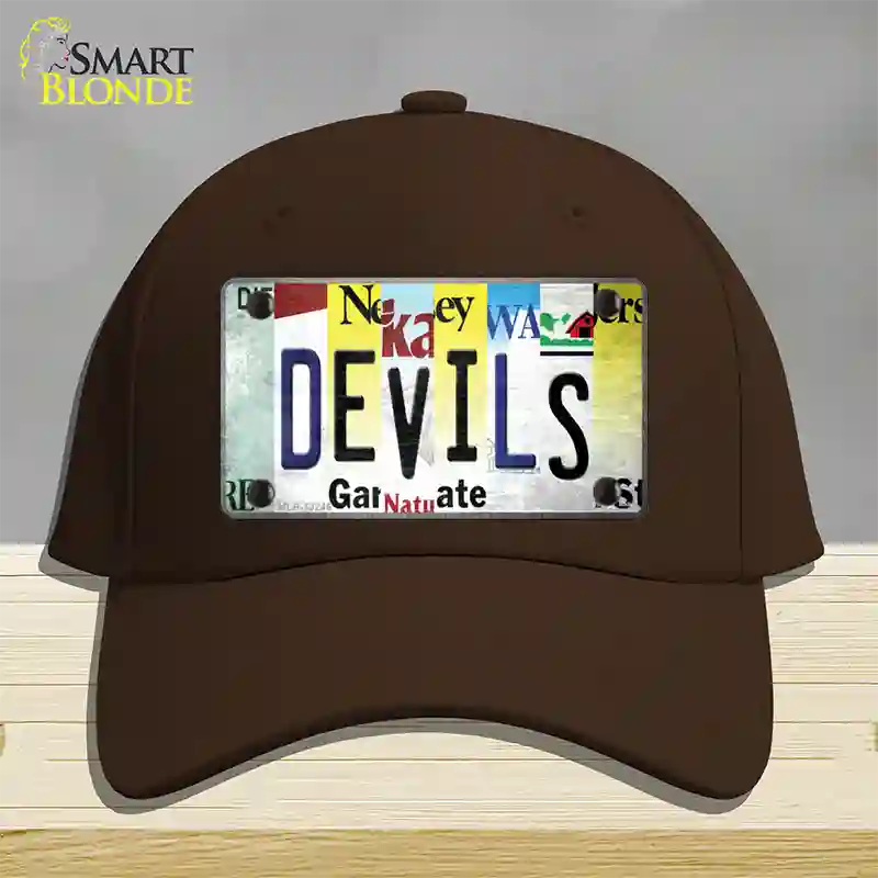 Devils Strip Art Novelty License Plate Hat Tag Cotton / Dark Brown