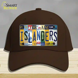 Islanders Strip Art Novelty License Plate Hat Tag Cotton / Dark Brown