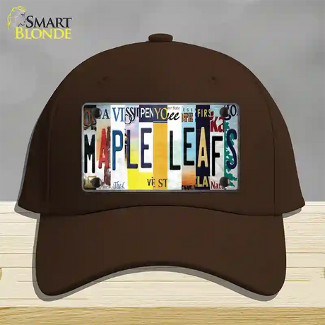 Maple Leafs Strip Art Novelty License Plate Hat Tag Cotton / Dark Brown