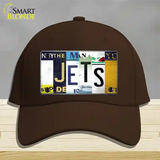 Jets Hockey Strip Art Novelty License Plate Hat Tag Cotton / Dark Brown