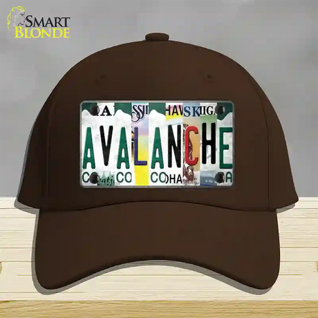 Avalanche Strip Art Novelty License Plate Hat Tag Cotton / Dark Brown