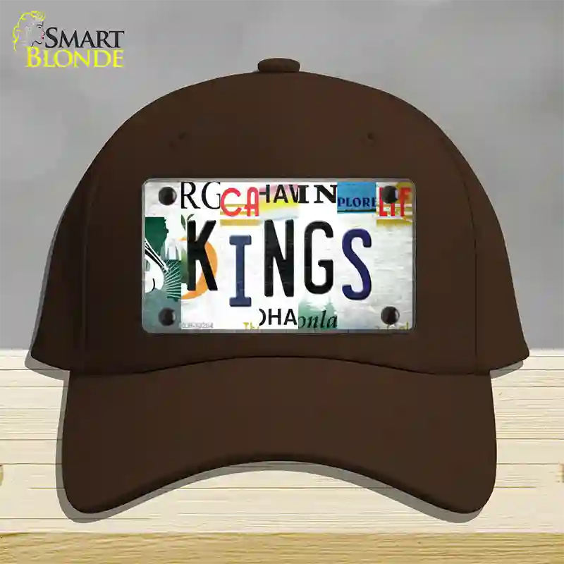 Kings Hockey Strip Art Novelty License Plate Hat Tag Cotton / Dark Brown