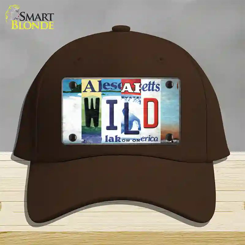 Wild Strip Art Novelty License Plate Hat Tag Cotton / Dark Brown