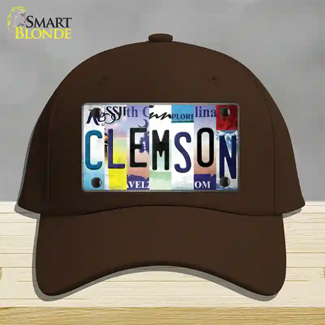 Clemson Strip Art Novelty License Plate Hat Tag Cotton / Dark Brown