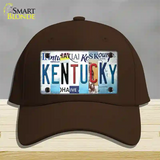 Kentucky Strip Art Novelty License Plate Hat Tag Cotton / Dark Brown