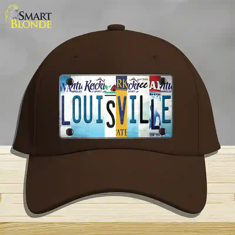 Louisville Strip Art Novelty License Plate Hat Tag Cotton / Dark Brown