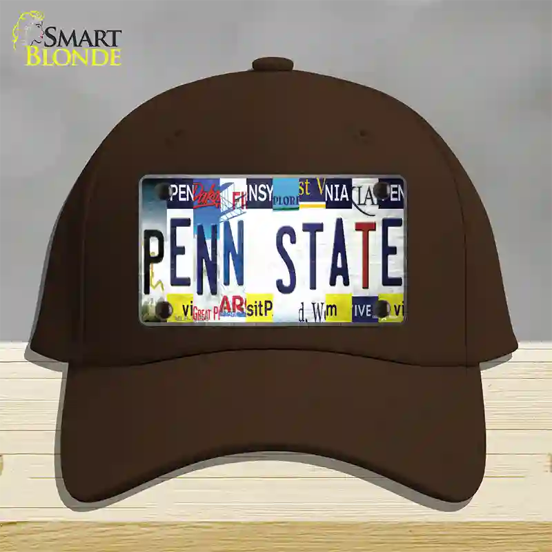 Penn State Strip Art Novelty License Plate Hat Tag Cotton / Dark Brown