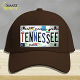 Tennessee Strip Art Novelty License Plate Hat Tag Cotton / Dark Brown