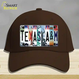 Texas A&M Strip Art Novelty License Plate Hat Tag Cotton / Dark Brown