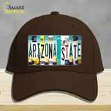 Arizona State Strip Art Novelty License Plate Hat Tag Cotton / Dark Brown