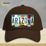 Arizona Strip Art Novelty License Plate Hat Tag Cotton / Dark Brown