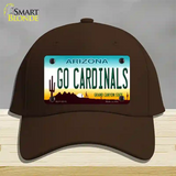 Go Cardinals Novelty License Plate Hat Tag Cotton / Dark Brown