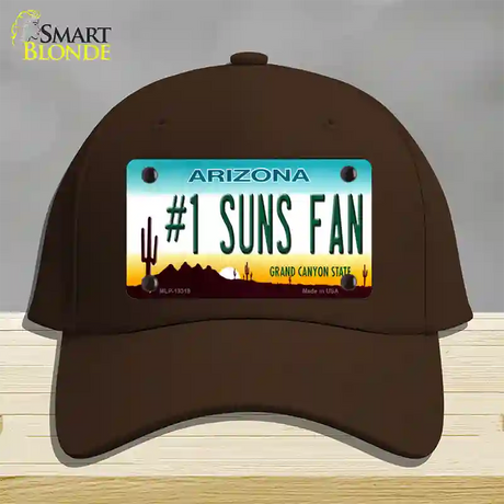 Number 1 Suns Fan Novelty License Plate Hat Tag Cotton / Dark Brown