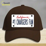 Number 1 Chargers Fan Novelty License Plate Hat Tag Cotton / Dark Brown