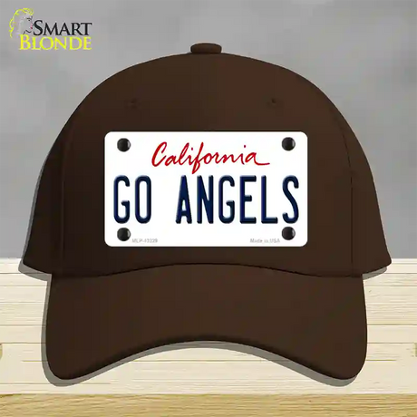 Go Angels Novelty License Plate Hat Tag Cotton / Dark Brown