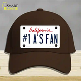 Number 1 Athletics Fan Novelty License Plate Hat Tag Cotton / Dark Brown