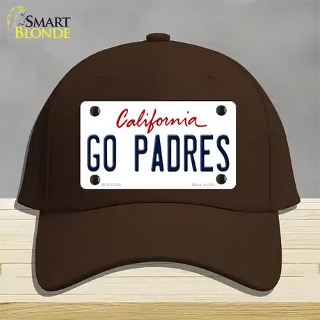 Go Padres Novelty License Plate Hat Tag Cotton / Dark Brown