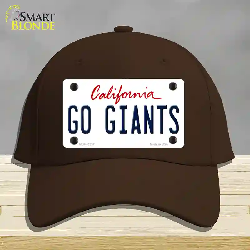 Go Giants Novelty License Plate Hat Tag Cotton / Dark Brown