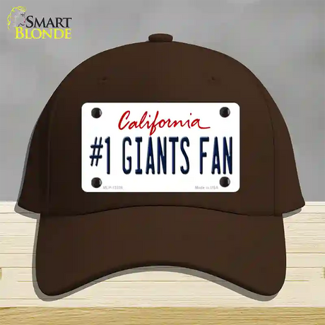 Number 1 Giants Fan Novelty License Plate Hat Tag Cotton / Dark Brown