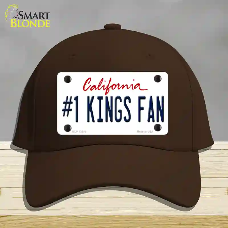 Number 1 Kings Fan Novelty License Plate Hat Tag Cotton / Dark Brown