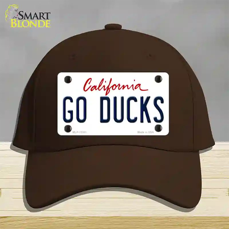 Go Ducks Novelty License Plate Hat Tag Cotton / Dark Brown