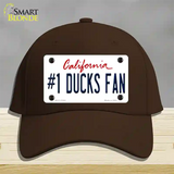 Number 1 Ducks Fan Novelty License Plate Hat Tag Cotton / Dark Brown