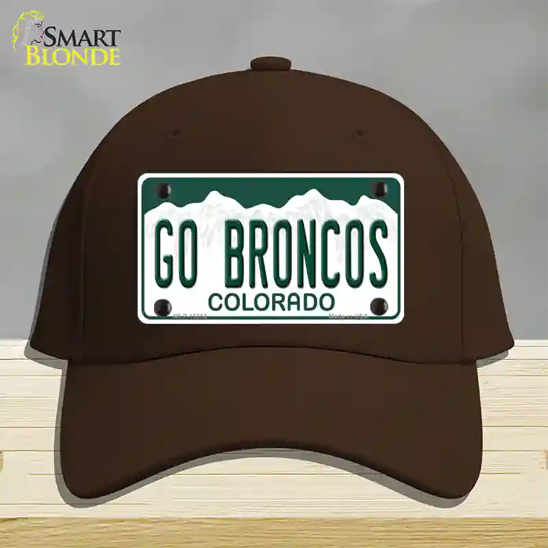 Go Broncos Novelty License Plate Hat Tag Cotton / Dark Brown